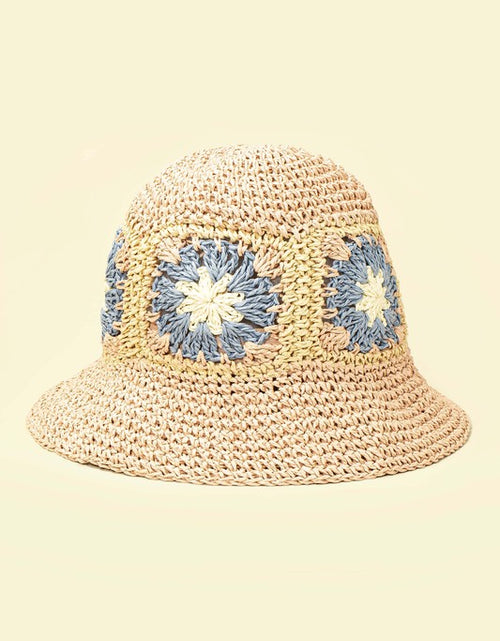 Load image into Gallery viewer, Packable crochet granny square bucket hat - Matches Boutique
