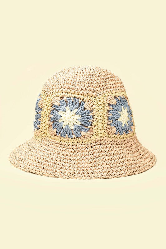 Packable crochet granny square bucket hat - Matches Boutique
