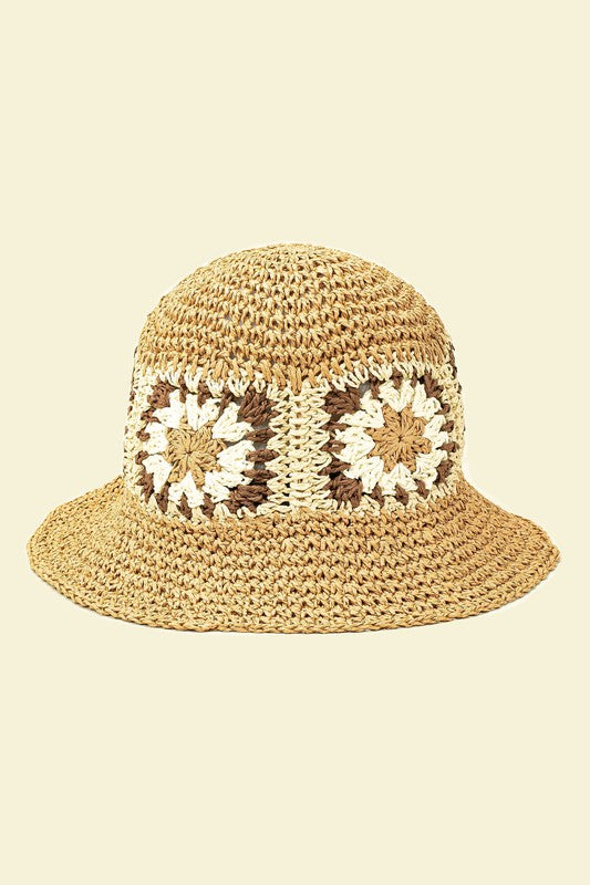 Packable crochet granny square bucket hat - Matches Boutique