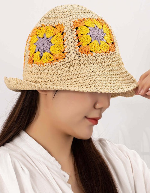 Load image into Gallery viewer, Packable crochet granny square bucket hat - Matches Boutique
