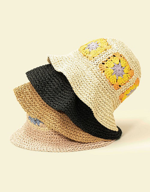 Load image into Gallery viewer, Packable crochet granny square bucket hat - Matches Boutique
