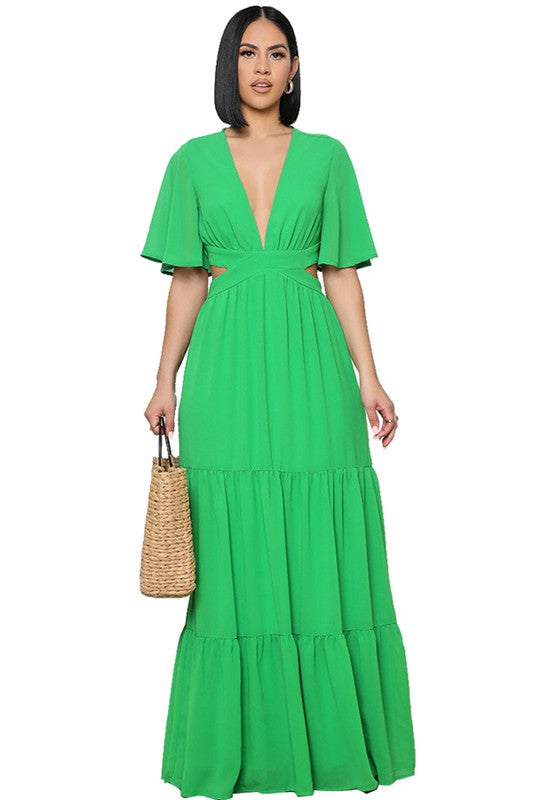 SEXY CHIFFON MAXI DRESS - Matches Boutique