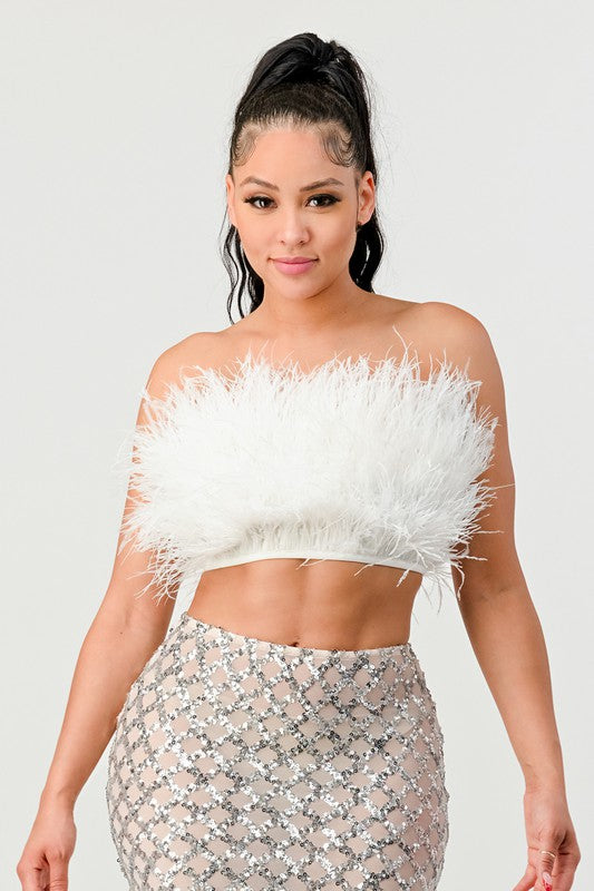 Don't Mess With My Fur Crop Tube Top - Matches Boutique