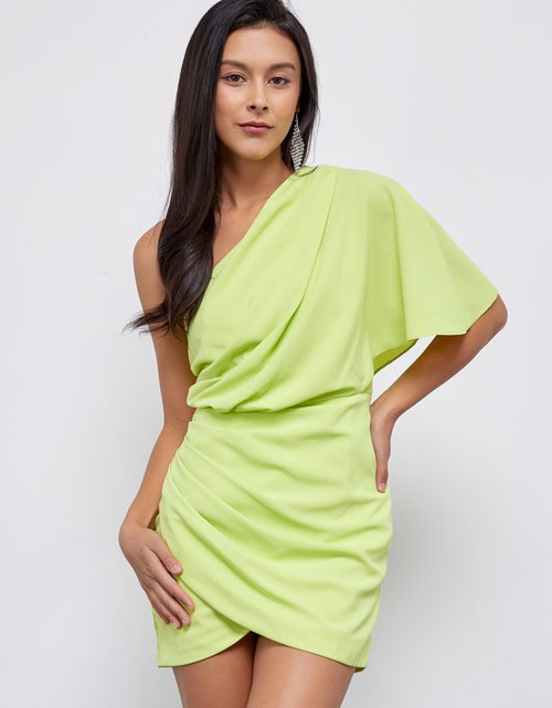 Load image into Gallery viewer, One Shoulder Wrap Dress - Matches Boutique
