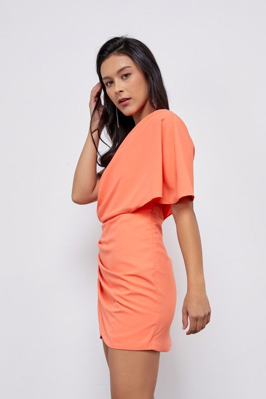 One Shoulder Wrap Dress - Matches Boutique