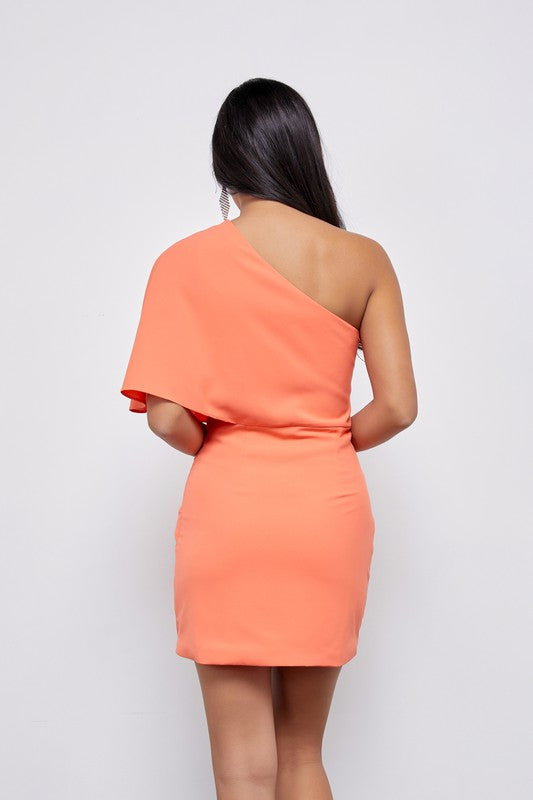 One Shoulder Wrap Dress - Matches Boutique