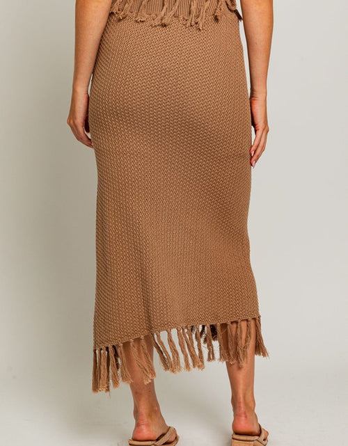 Load image into Gallery viewer, Tassel Detail Sweater Midi Skirt - Matches Boutique
