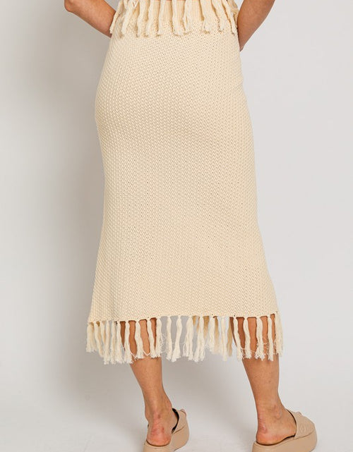 Load image into Gallery viewer, Tassel Detail Sweater Midi Skirt - Matches Boutique
