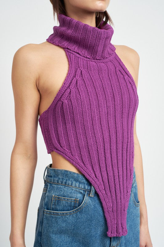 KNIT TURTLE NECK TOP - Matches Boutique