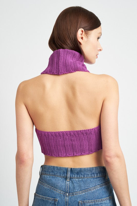 KNIT TURTLE NECK TOP - Matches Boutique