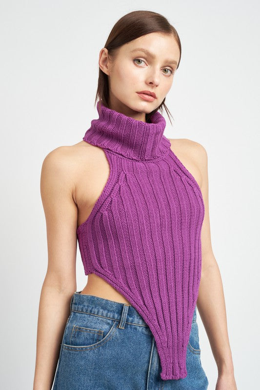 KNIT TURTLE NECK TOP - Matches Boutique