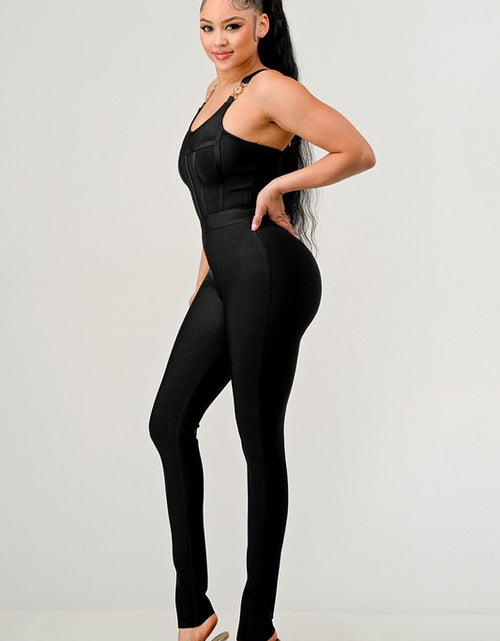 Load image into Gallery viewer, BODYCON BANDAGE JUMPSUIT - Matches Boutique
