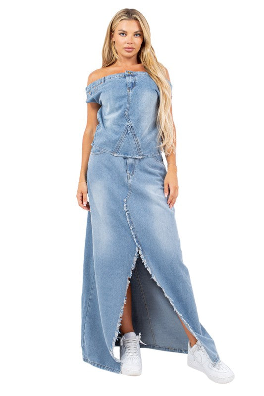 SEXY FASHION DENIM 2PCS SET - Matches Boutique