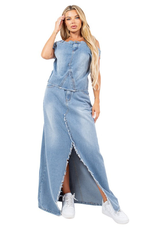 SEXY FASHION DENIM 2PCS SET - Matches Boutique