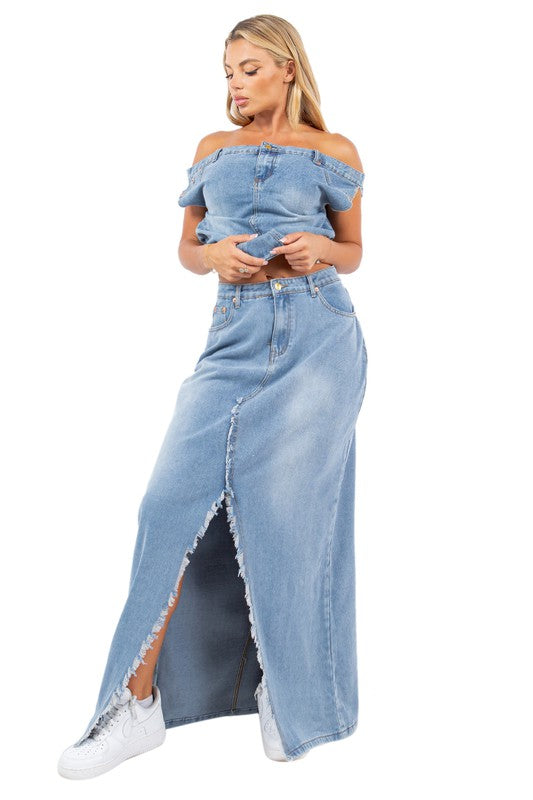 SEXY FASHION DENIM 2PCS SET - Matches Boutique