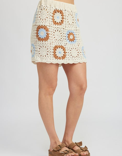 Load image into Gallery viewer, HIGH WAIST CROCHET MINI SKIRT - Matches Boutique
