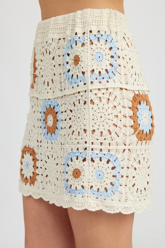 HIGH WAIST CROCHET MINI SKIRT - Matches Boutique