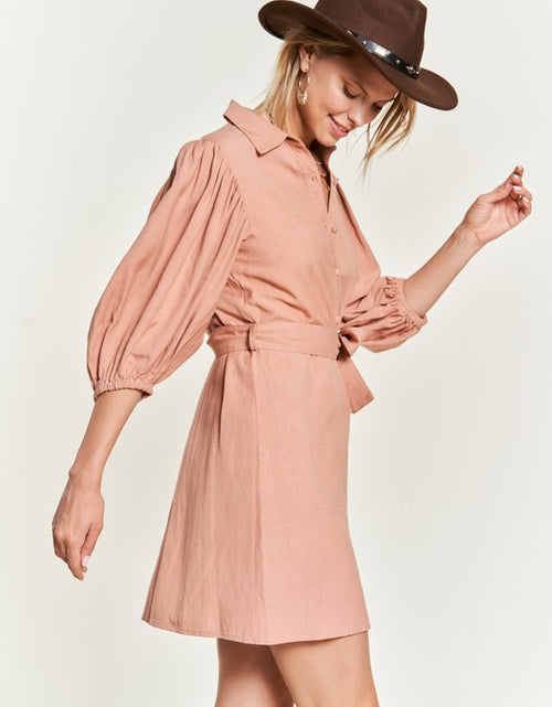 Load image into Gallery viewer, SOLID BUTTON DOWN DRESS  PLUS JBJ1004P - Matches Boutique
