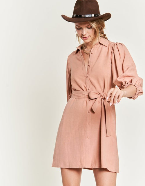 Load image into Gallery viewer, SOLID BUTTON DOWN DRESS  PLUS JBJ1004P - Matches Boutique
