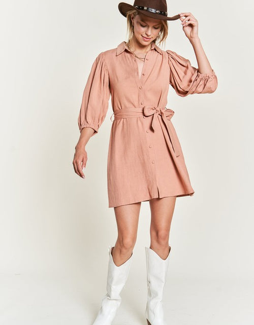 Load image into Gallery viewer, SOLID BUTTON DOWN DRESS  PLUS JBJ1004P - Matches Boutique
